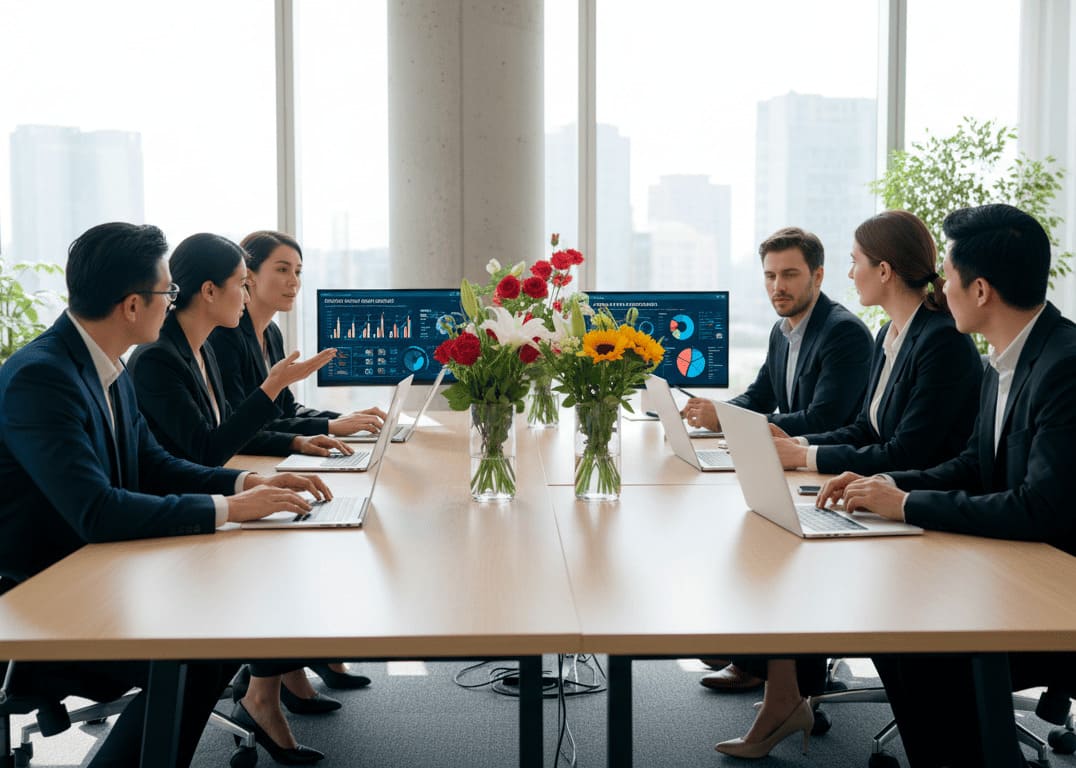 собрание по маркетингу на производстве продуктов